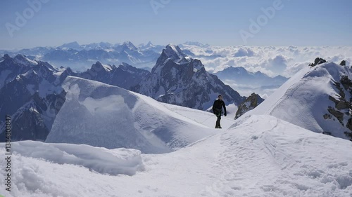 Alpiniste dans le massif du Mont Blanc
