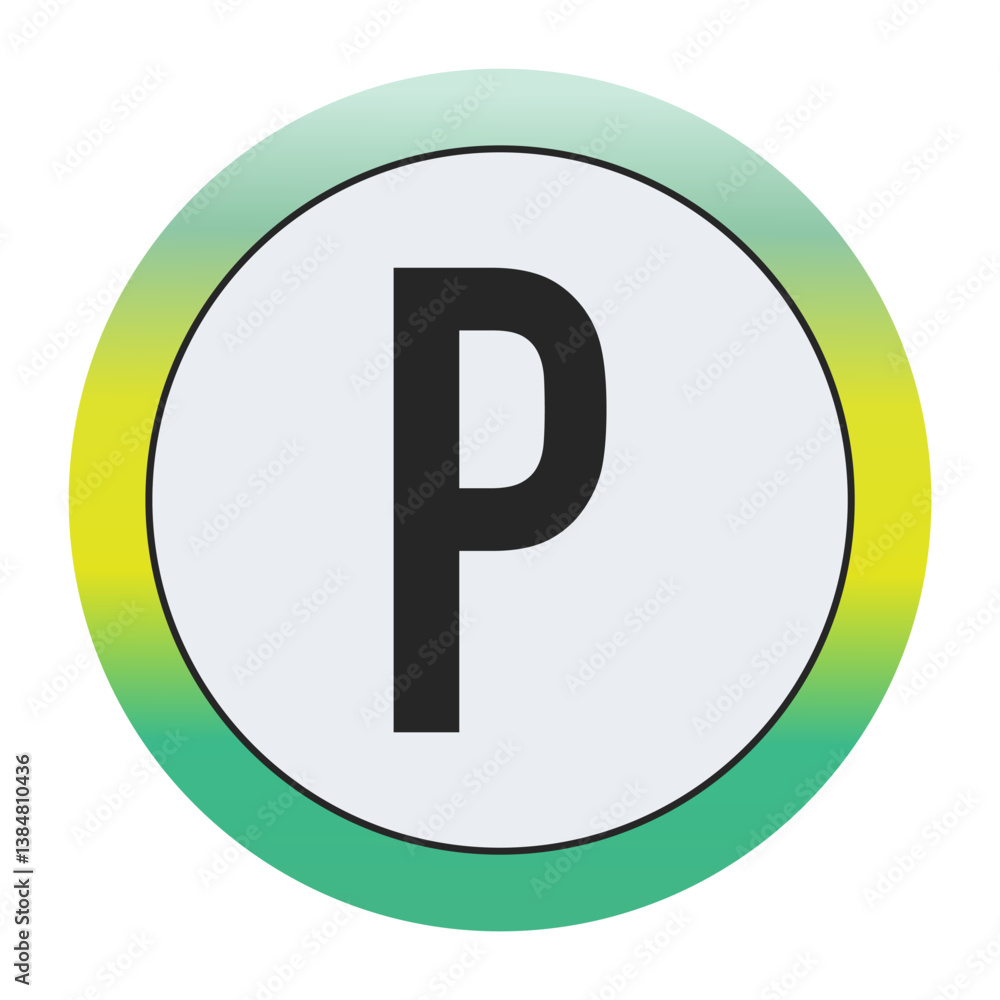 Environmental Grade Capital Letter P Icon with Green to Yellow Gradient Circle – Eco-Friendly Label for World Environment Day and Sustainability Awareness Environmental Grade Capital Letter P Icon with Green to Yellow Gradient Circle – Eco-Friendly Label for World Environment Day and Sustainability Awareness