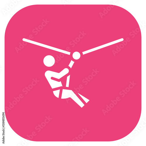 Zip Line Harness Vector Icon