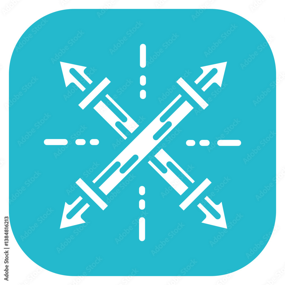 Fototapeta premium Double Cross Vector Icon