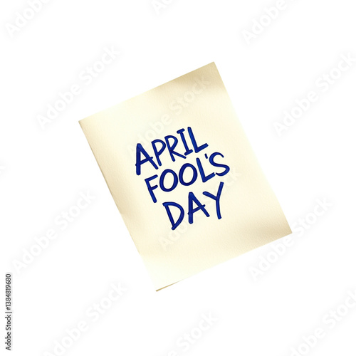 Obraz w ramie April Fools Day Note.