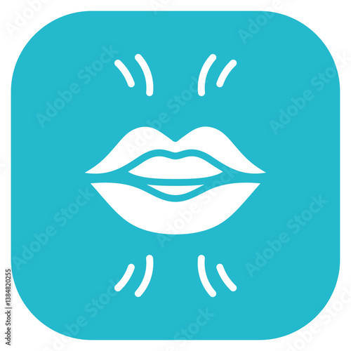Tingling Lips Vector Icon