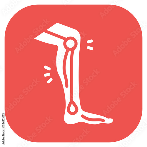 Tendon Rupture Vector Icon