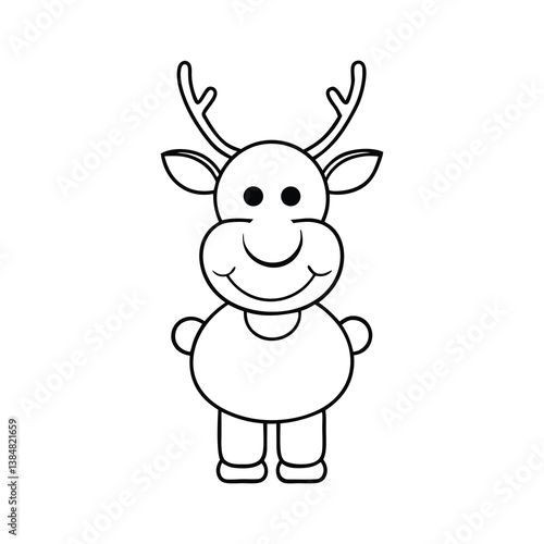 reindeer with christmas tree