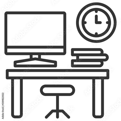 Work Table Outline Icon