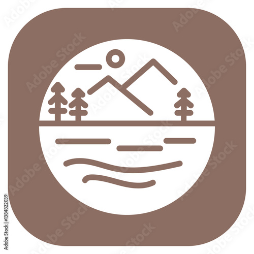 Lake Overflow Vector Icon
