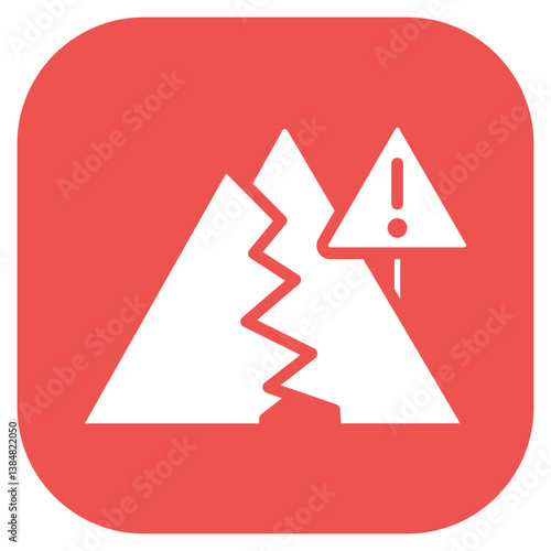 Landslide Alert Vector Icon