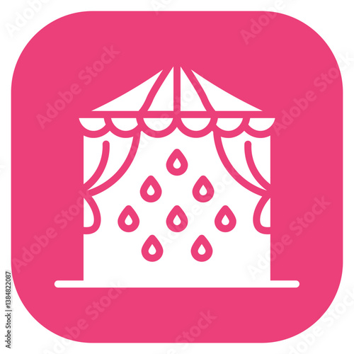 Monsoon Canopy Vector Icon