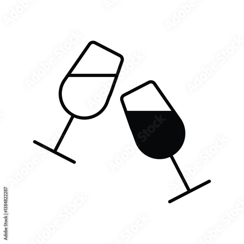 Toasts vector icon stock illustration