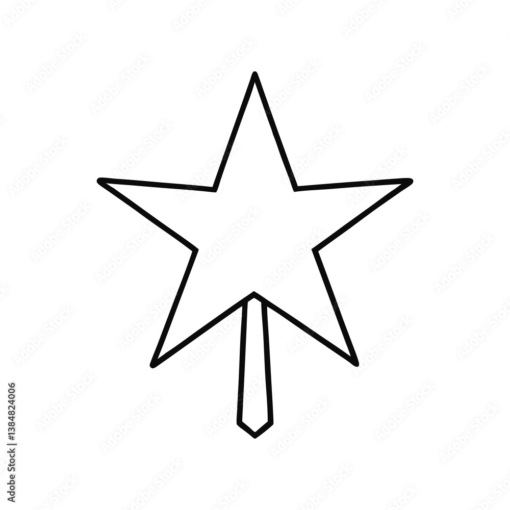 Obraz premium silver star on white background