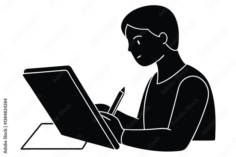 Writing and Reading with a Digital Pen and Tab Illustration
Writing and Reading with a Digital Pen and Tab Illustration