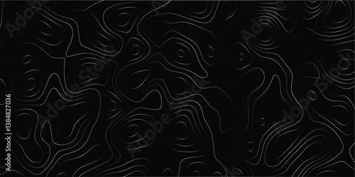 Flowing contour line pattern inspired by geography and elevation maps

