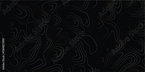 Flowing contour line pattern inspired by geography and elevation maps

