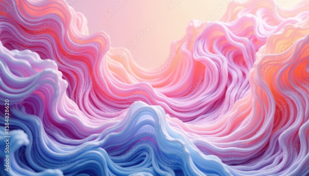 Obraz premium Swirling patterns in soft pastel hues , abstract, flowers