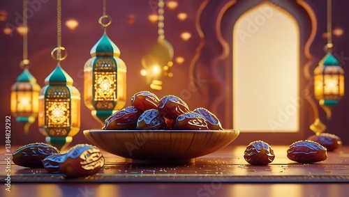 Vibrant 3D Render of a Futuristic City with Neon Lights and Digital Architecture