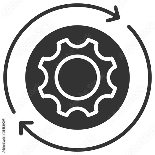 Process Glyph Icon