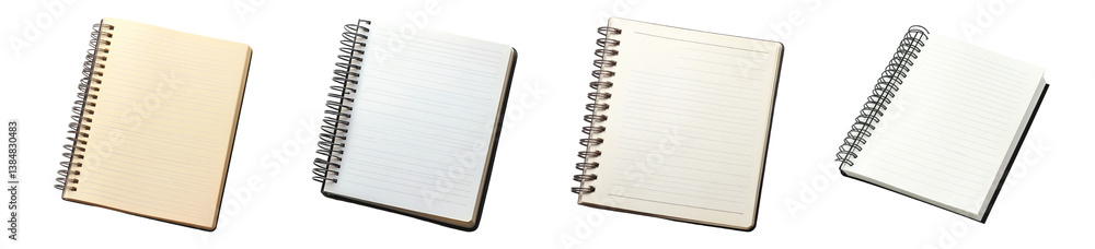 Pack of Blank Notebook on Transparent Background Pack of Blank Notebook on Transparent Background