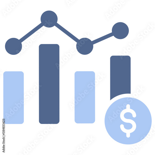 Budget Flat Blue Icon