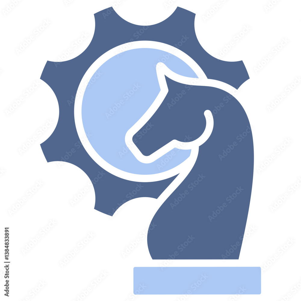 Strategy Flat Blue Icon Strategy Flat Blue Icon