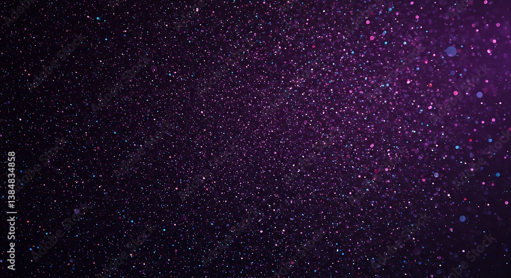 Fototapeta premium Purple Stardust Symphony AI Generated