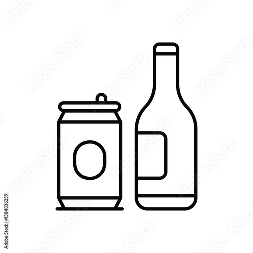 Beverages vector icon stock illustration