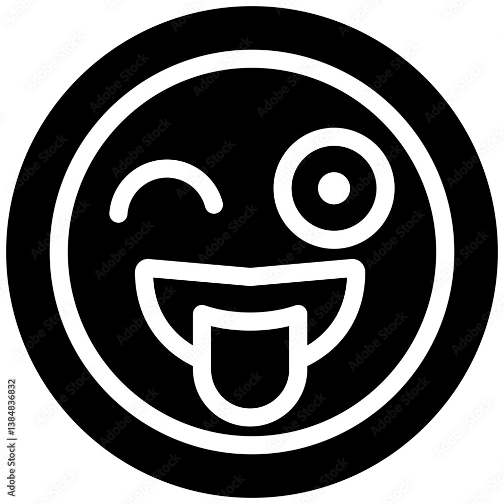 Winking Face with Tongue Icon Winking Face with Tongue Icon