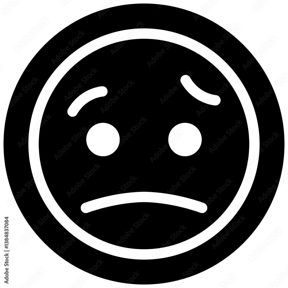 Fototapeta premium Face with Raised Eyebrow Icon