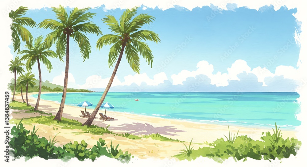Tranquil Shores, Sunlit Dreams AI Generated Tranquil Shores, Sunlit Dreams AI Generated