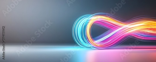 iridescent energy waves, surreal glowing ambiance, futuristic abstraction, dynamic neon reflections, digital light painting, high-resolution color fusion, visually stunning depth, immersive artistic