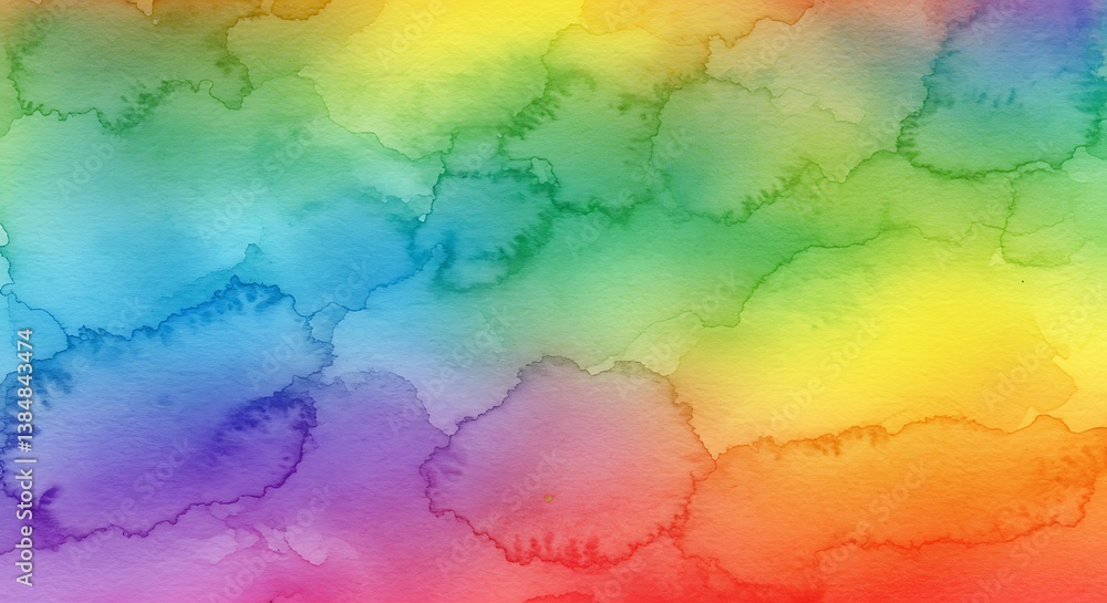 Rainbow Watercolor Dreamscape AI Generated Rainbow Watercolor Dreamscape AI Generated