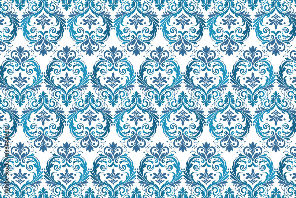 blue wedding invitation template with seamless damask pattern, floral arabesque background, and vintage style ornamentation
blue wedding invitation template with seamless damask pattern, floral arabesque background, and vintage style ornamentation