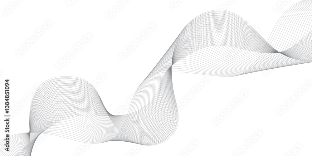 Fototapeta premium Abstract Light Wave Lines in Dynamic Motion with a Colorful Gradient Flow – Perfect for Use in Digital Illustrations, Music Events, or Trendy Web Graphics