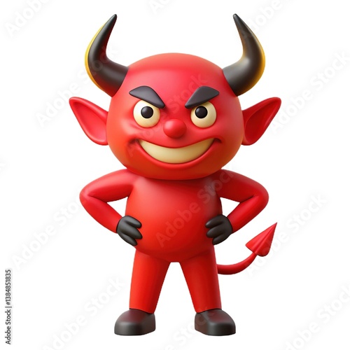 funny devil vector illustration art, red devil cartoon ,devil cartoon character, devil cartoon character