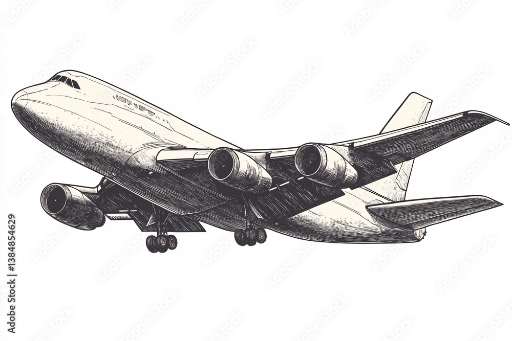 airplane isolated on white background