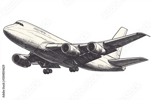 Obraz na płótnie airplane isolated on white background w salonie