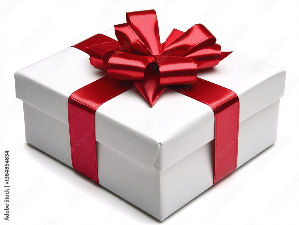 red gift box with ribbon