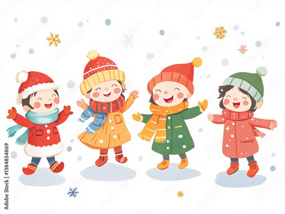 children in winter