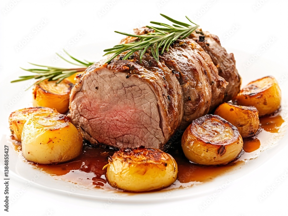 roast beef with potatoes and vegetables