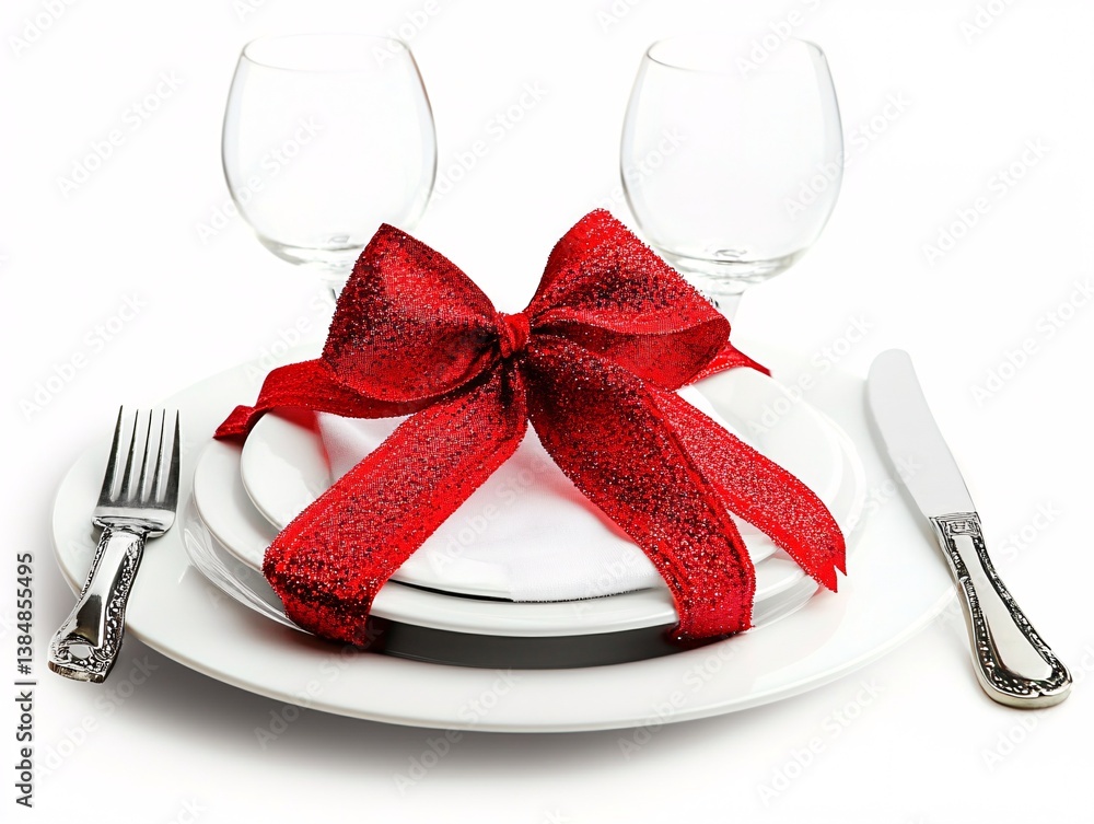 place setting for christmas dinner