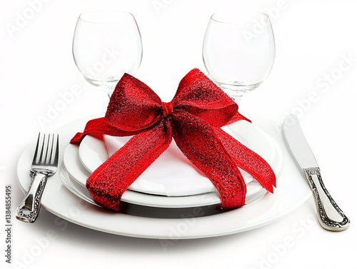 place setting for christmas dinner
