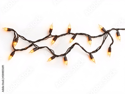 Obraz na płótnie christmas tree decoration christmas lights isolated on white w salonie