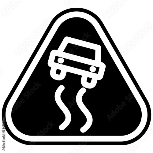 Slippery Road Icon