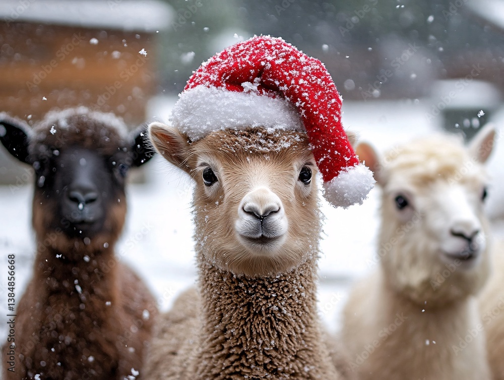 christmas deer in the snow