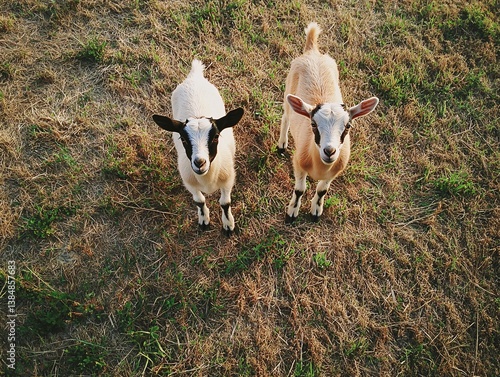 Obraz na płótnie goats on the farm w salonie