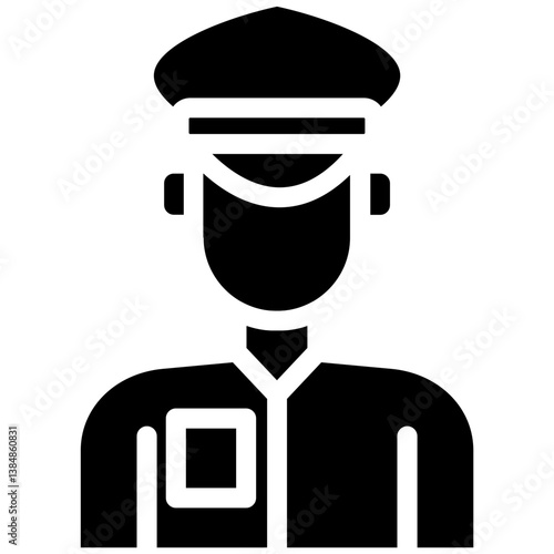 Taxi Driver Vector Icon
