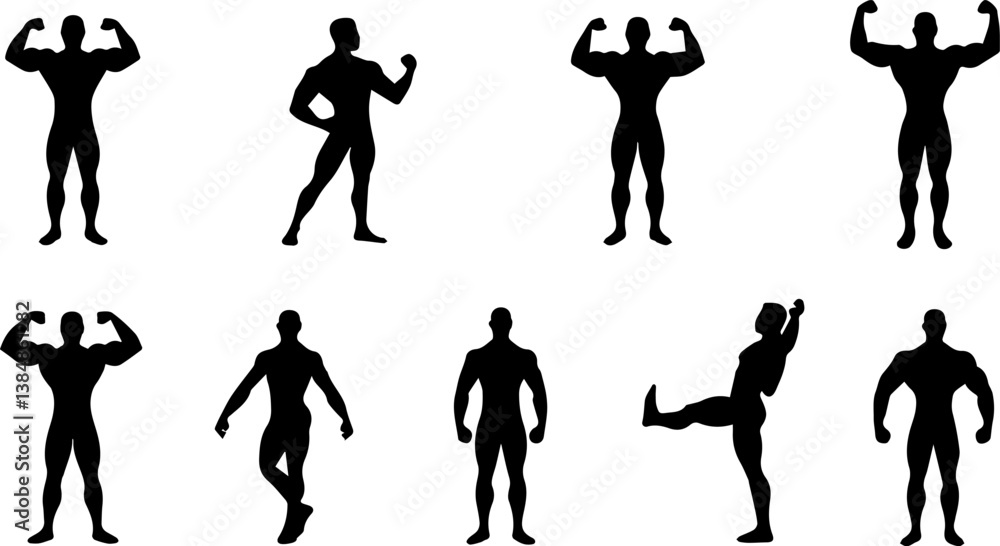 Naklejka premium Gym silhouette on white background