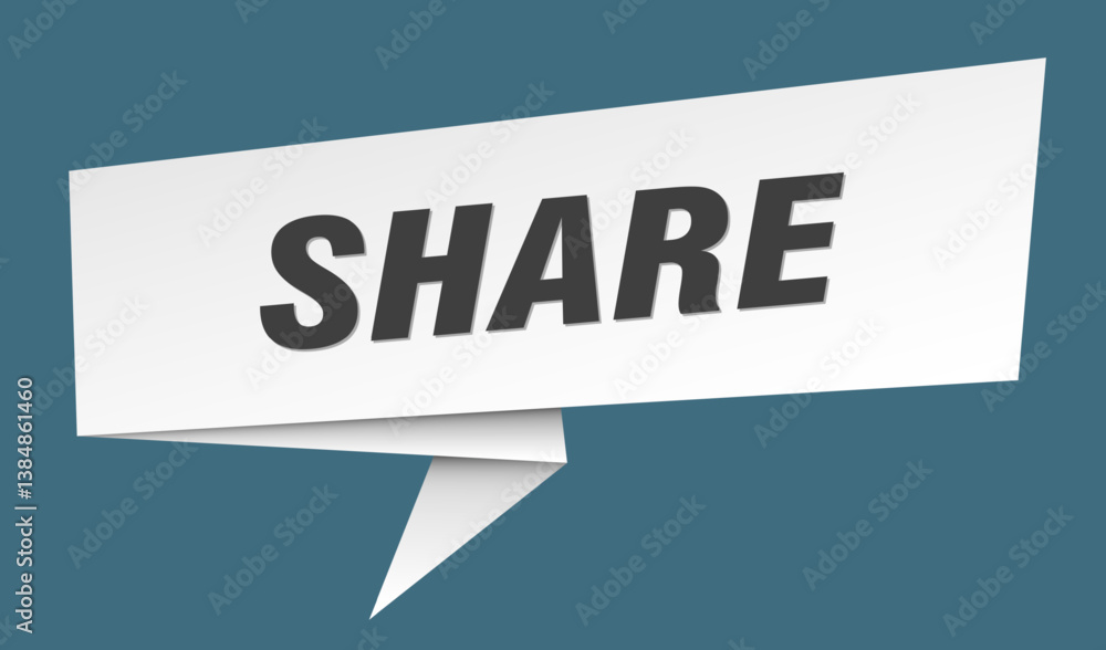 share banner. share speech bubble, label, sticker, sign template share banner. share speech bubble, label, sticker, sign template