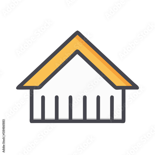  Modern Gable Roof Icon for Buildings