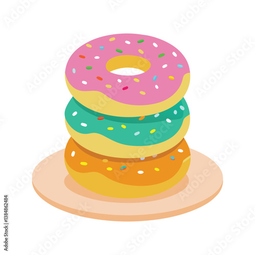 glazed donuts stacked on a plate