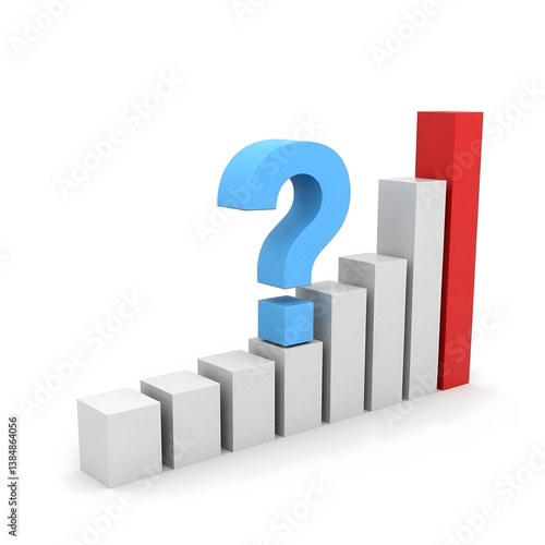 question mark on white